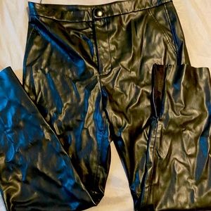 Zara Black Leather Pants